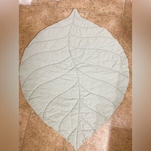 Reversible Leaf Baby Play Mat Green Double Sided Nursery Decor